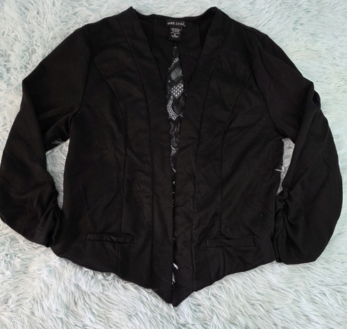 Wet seal black open - black,